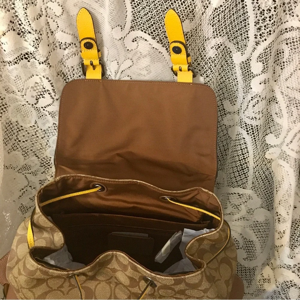 Hudson Backpack In Colorblock Signature Canvas - Picture 11 of 12